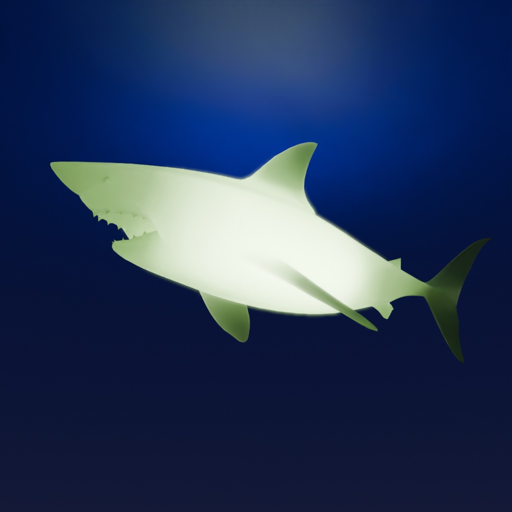 【Blender】 サメの間接照明 Indirect lighting for sharks