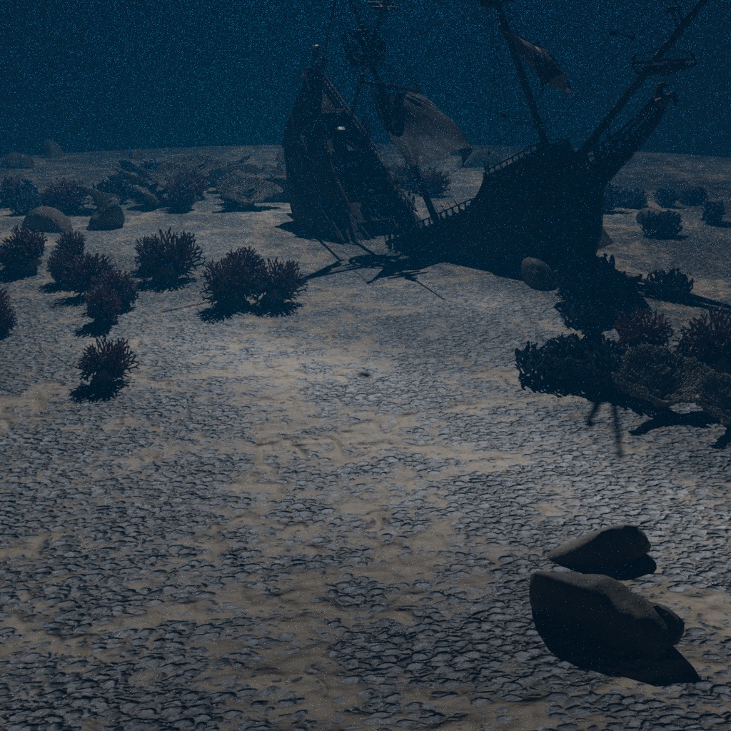 【Blender】 忘れられた沈没船の海底 The Bottom of a Forgotten Shipwreck
