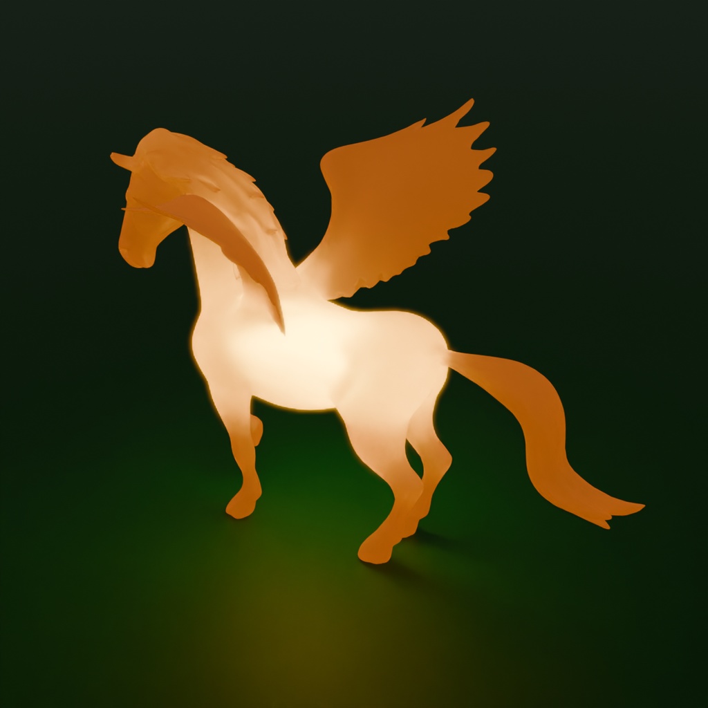 【Blender】 ペガサスの間接照明 Indirect lighting of Pegasus