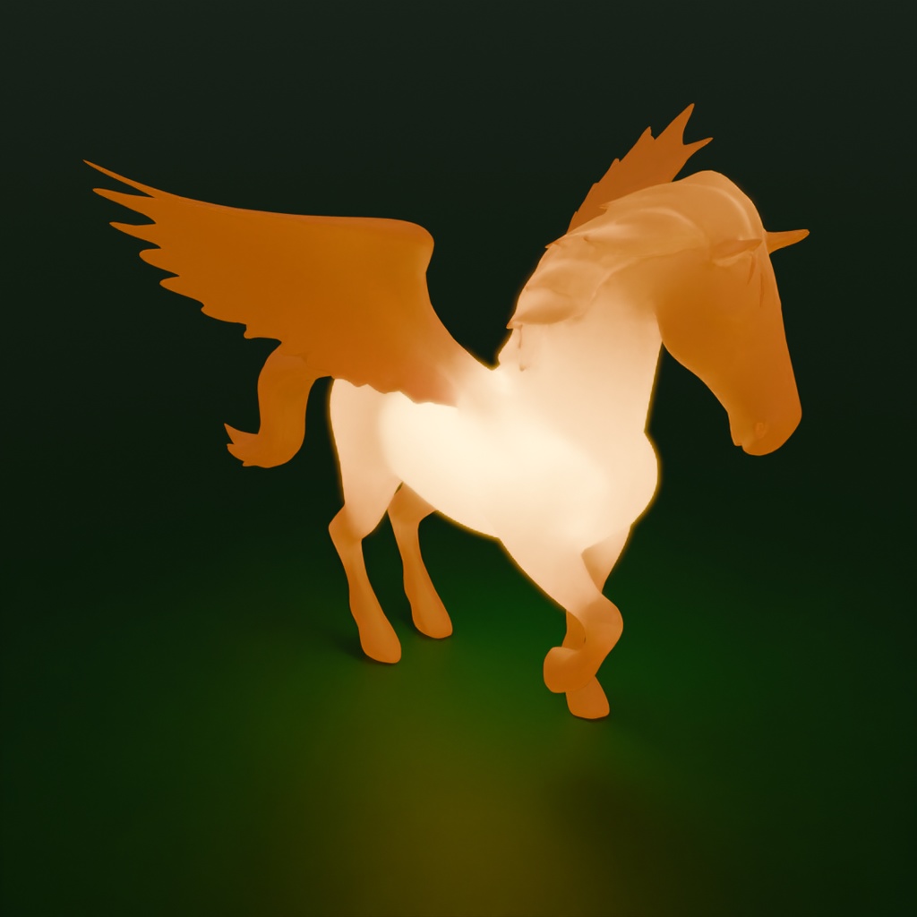 【Blender】 ペガサスの間接照明 Indirect lighting of Pegasus