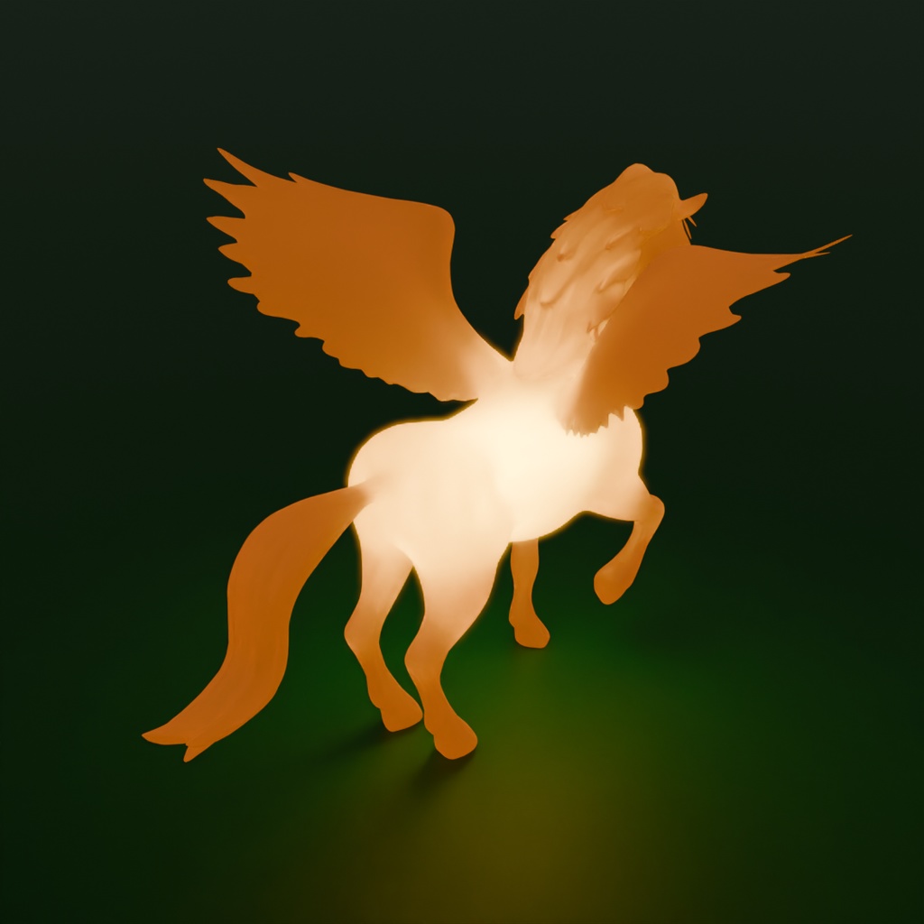 【Blender】 ペガサスの間接照明 Indirect lighting of Pegasus