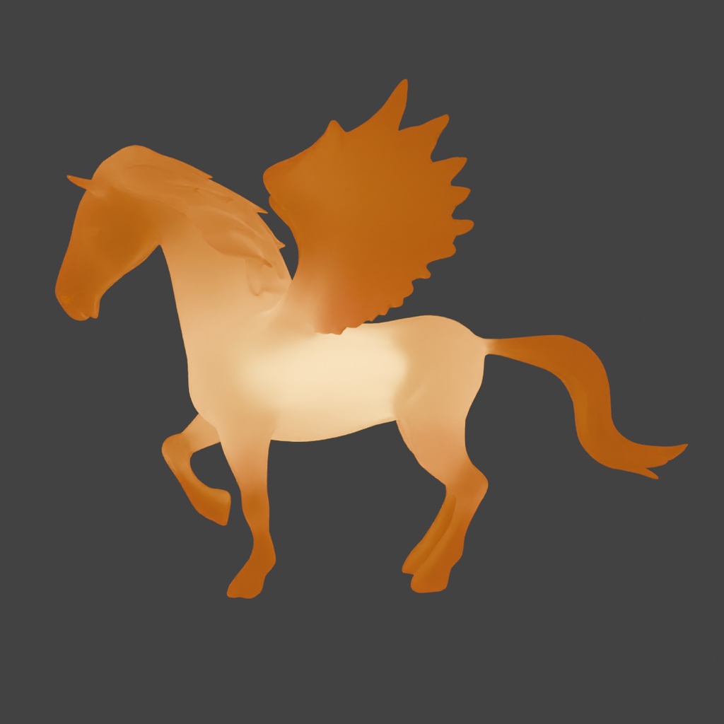 【Blender】 ペガサスの間接照明 Indirect lighting of Pegasus