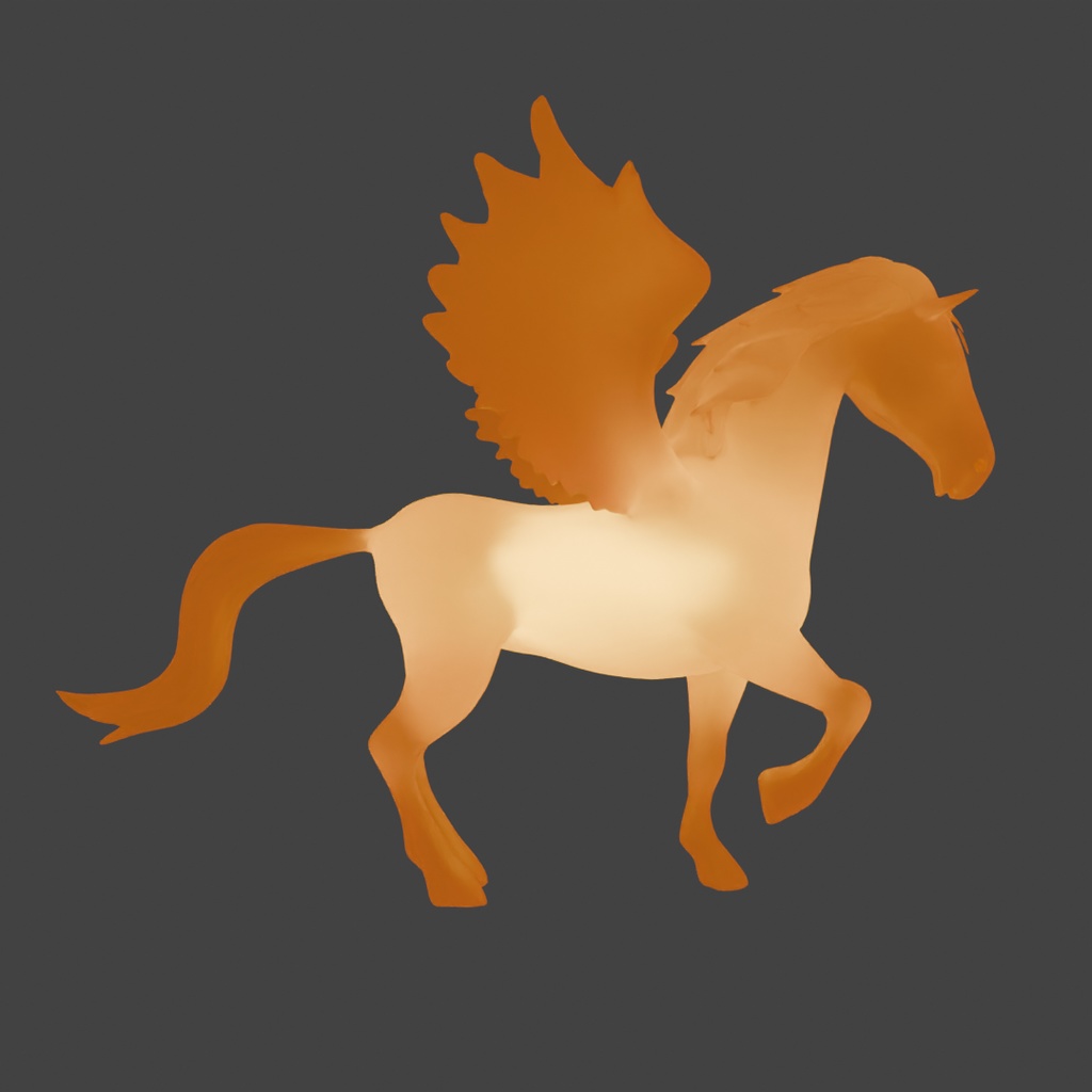 【Blender】 ペガサスの間接照明 Indirect lighting of Pegasus