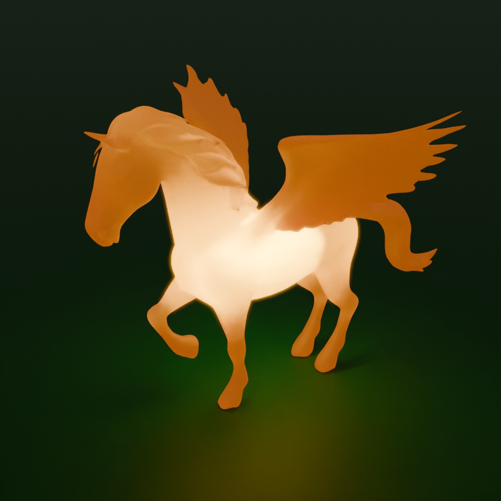 【Blender】 ペガサスの間接照明 Indirect lighting of Pegasus
