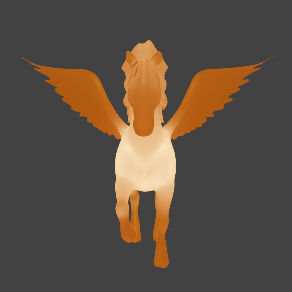 【Blender】 ペガサスの間接照明 Indirect lighting of Pegasus