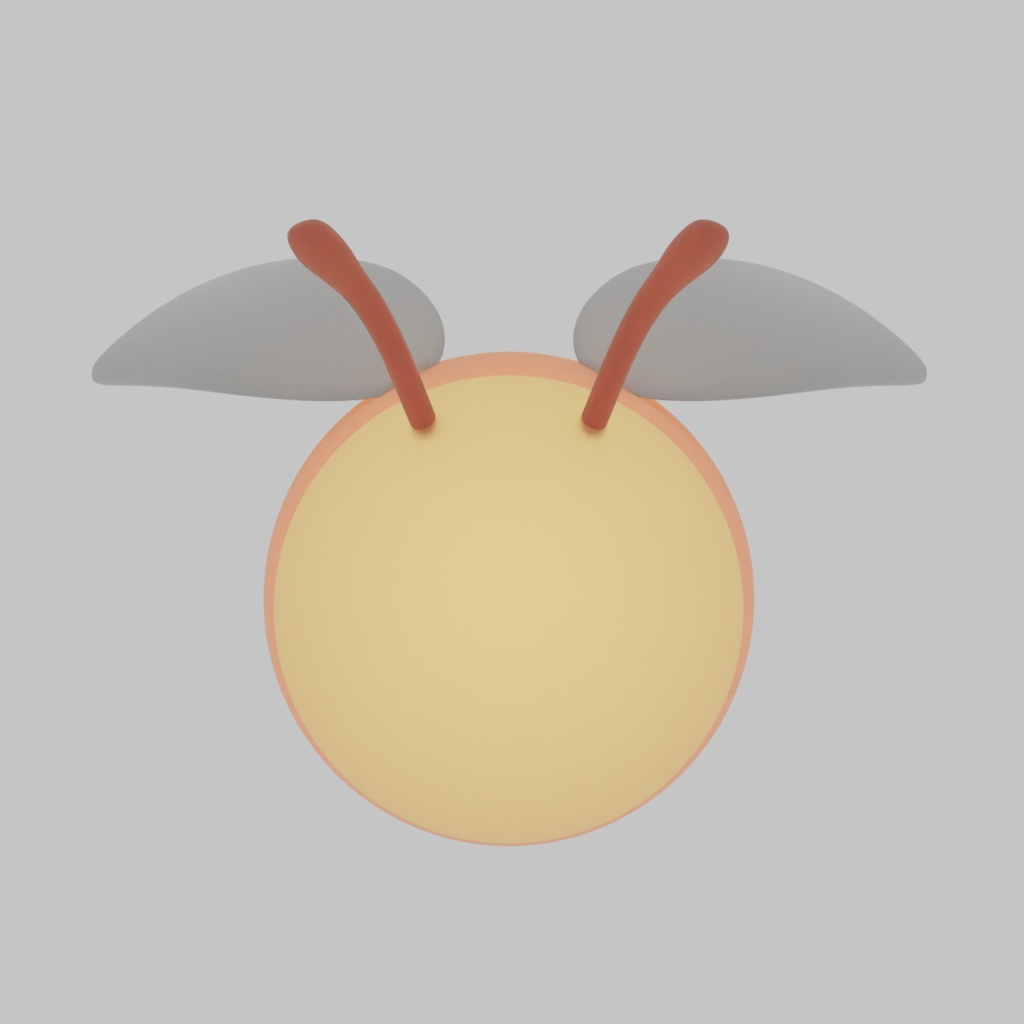 【Blender】 まんまるミツバチの間接照明 Indirect lighting for round bees