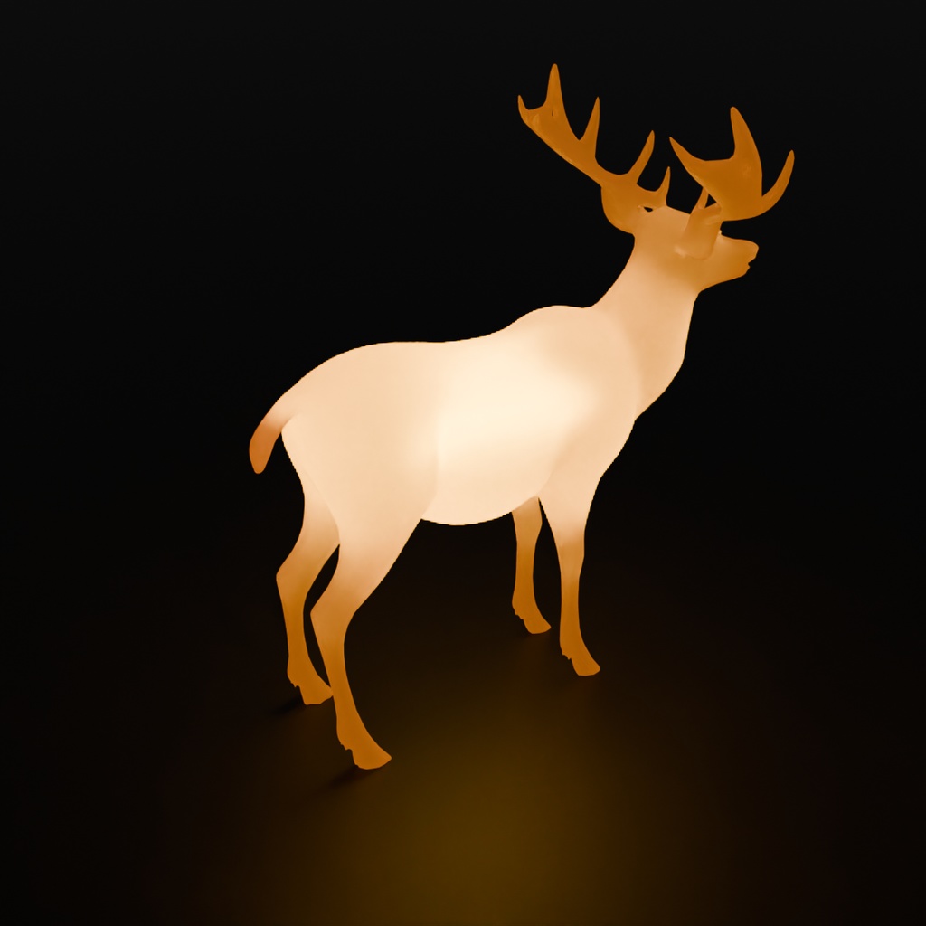 【Blender】 鹿の仲間の間接照明 Indirect lighting for deer friends