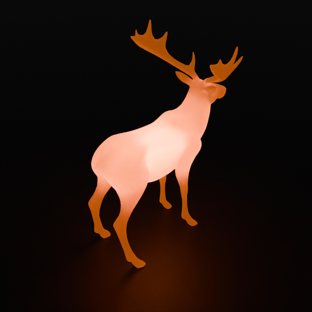 【Blender】 鹿の仲間の間接照明 Indirect lighting for deer friends