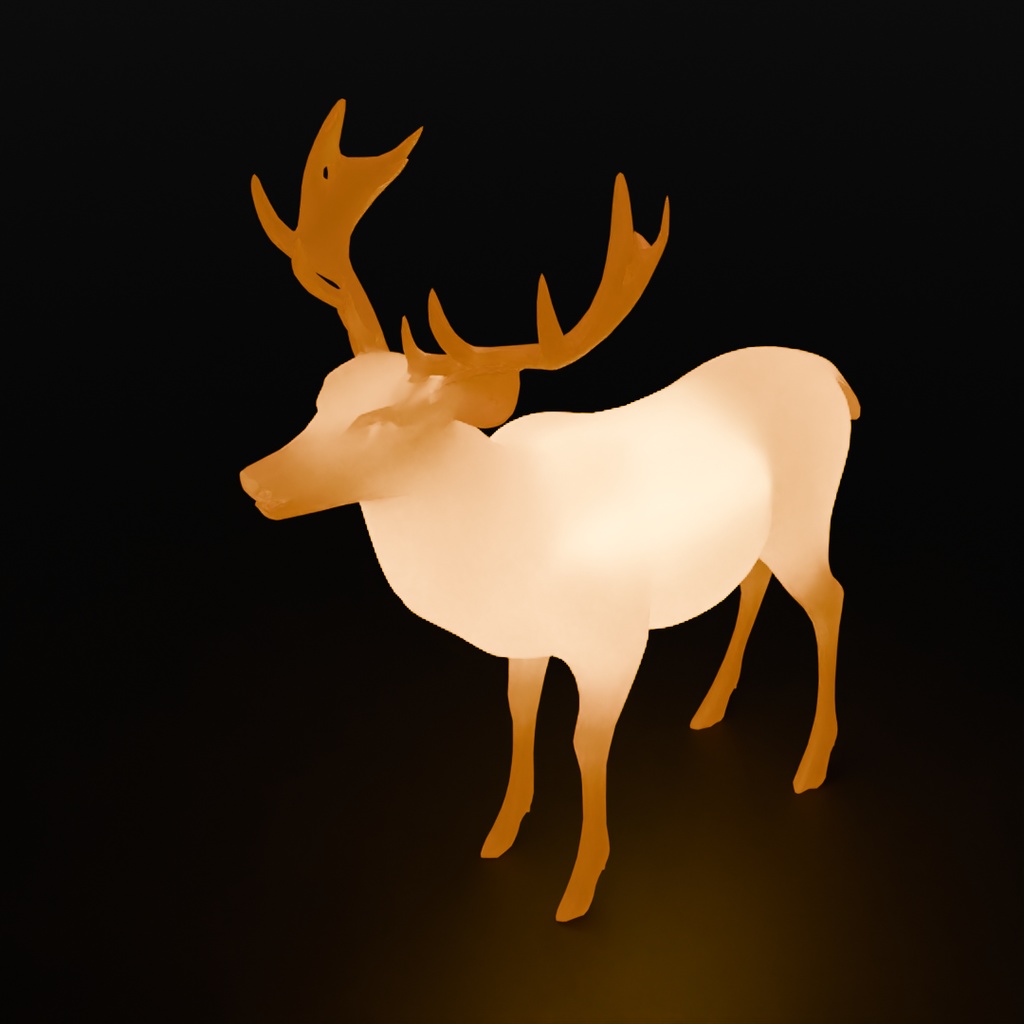 【Blender】 鹿の仲間の間接照明 Indirect lighting for deer friends