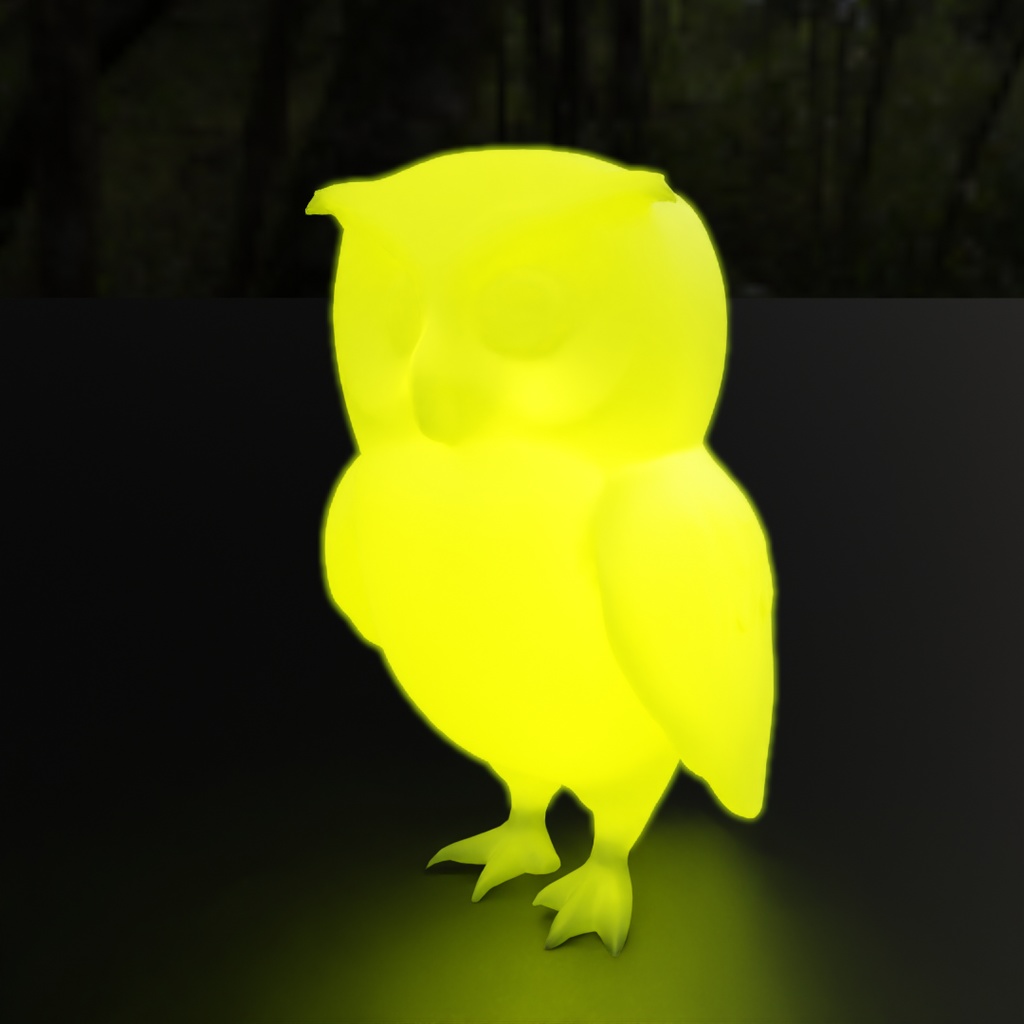 【Blender】 フクロウズの間接照明 Owls Indirect Lighting