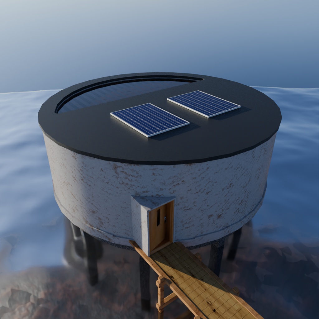 【Blender】 海上リゾートキャビン Marine Resort Cabin