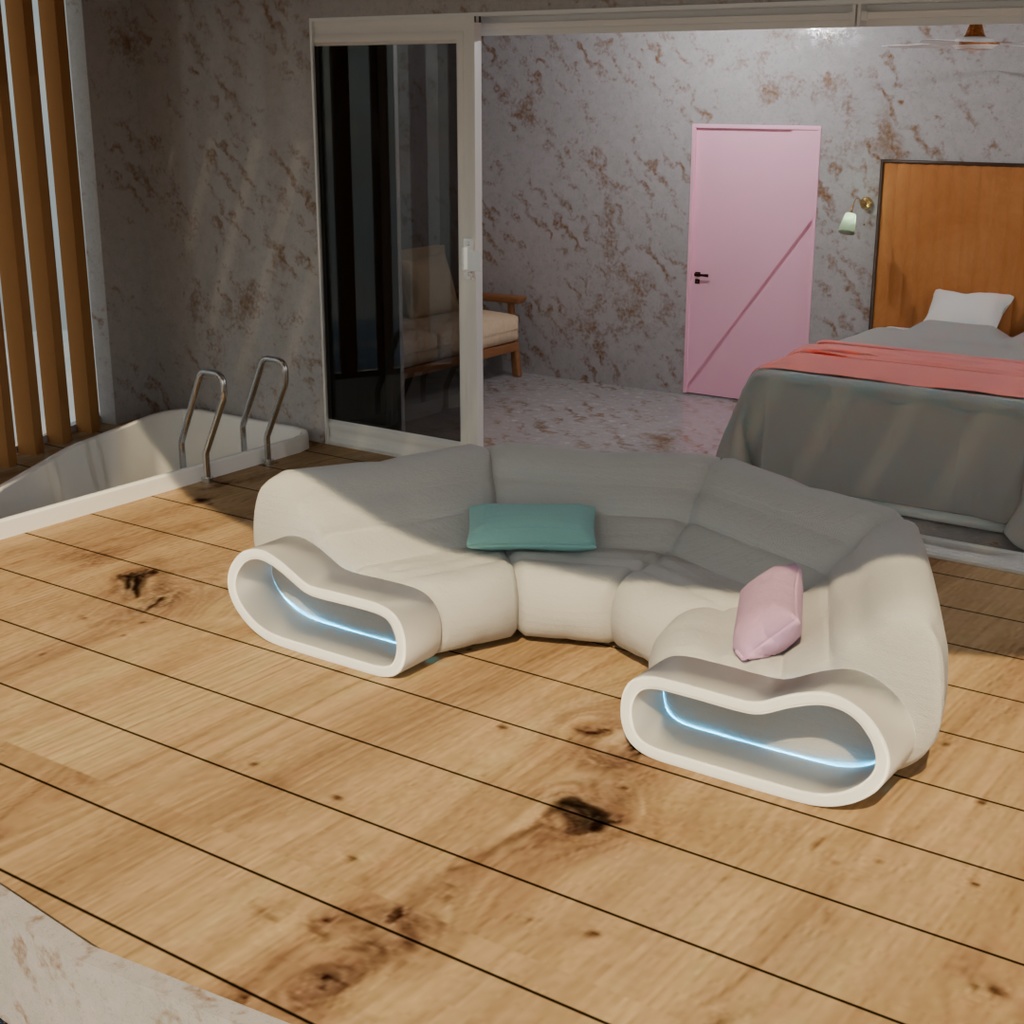 【Blender】 海上リゾートキャビン Marine Resort Cabin