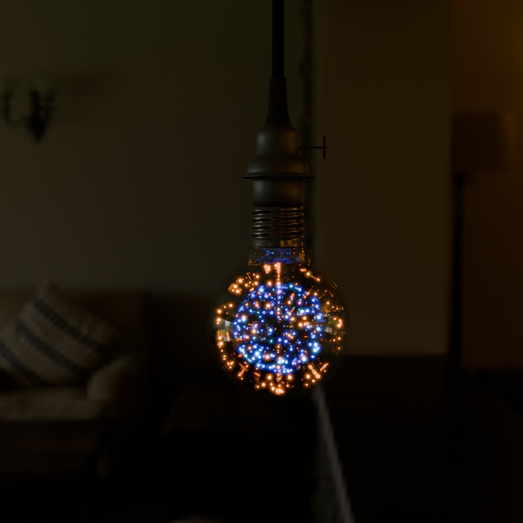 【Blender】 花火のランプ Fireworks lamp