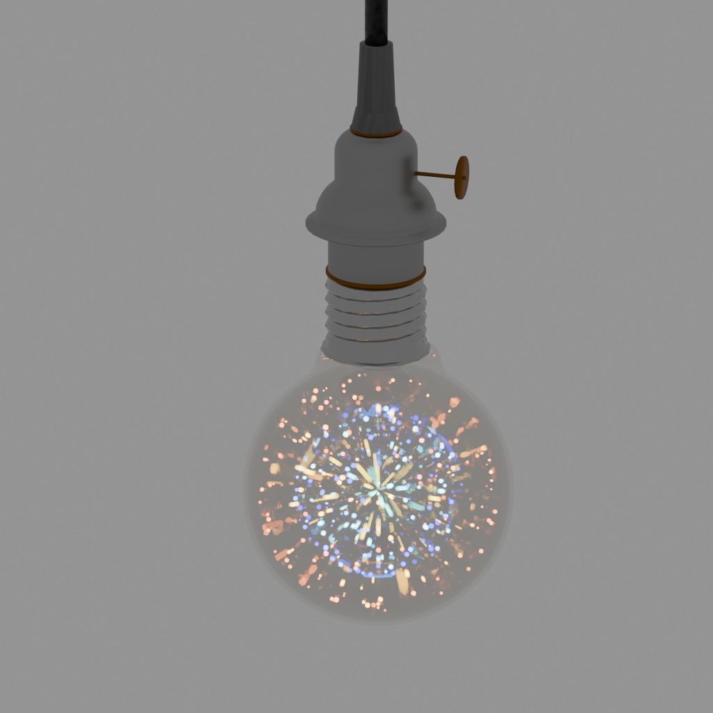 【Blender】 花火のランプ Fireworks lamp
