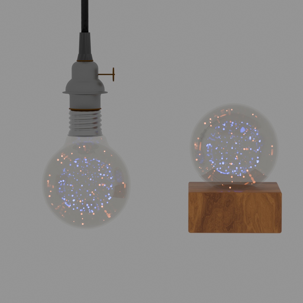 【Blender】 花火のランプ Fireworks lamp