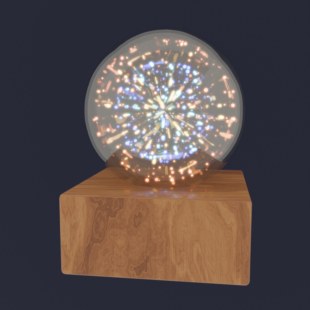 【Blender】 花火のランプ Fireworks lamp