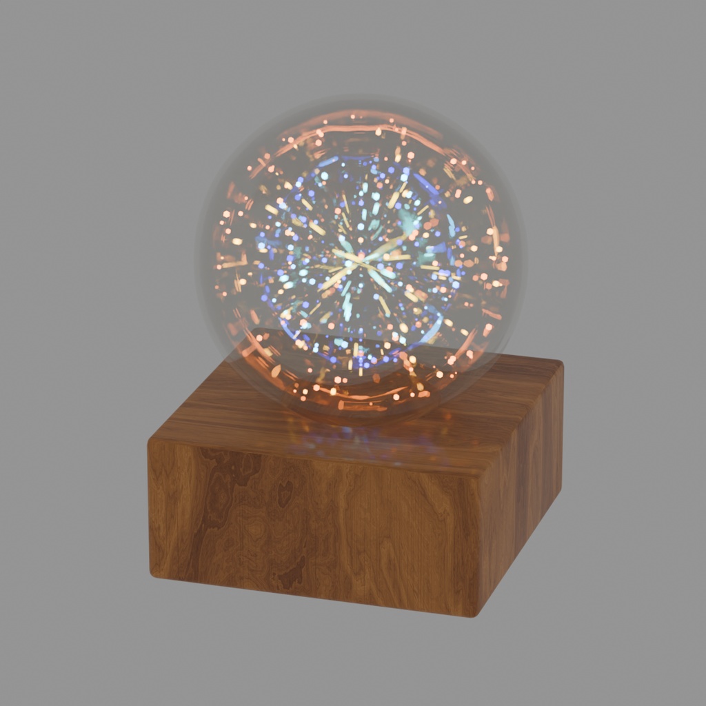 【Blender】 花火のランプ Fireworks lamp