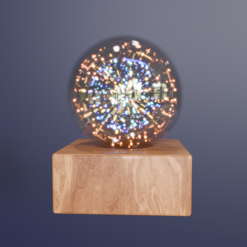 【Blender】 花火のランプ Fireworks lamp