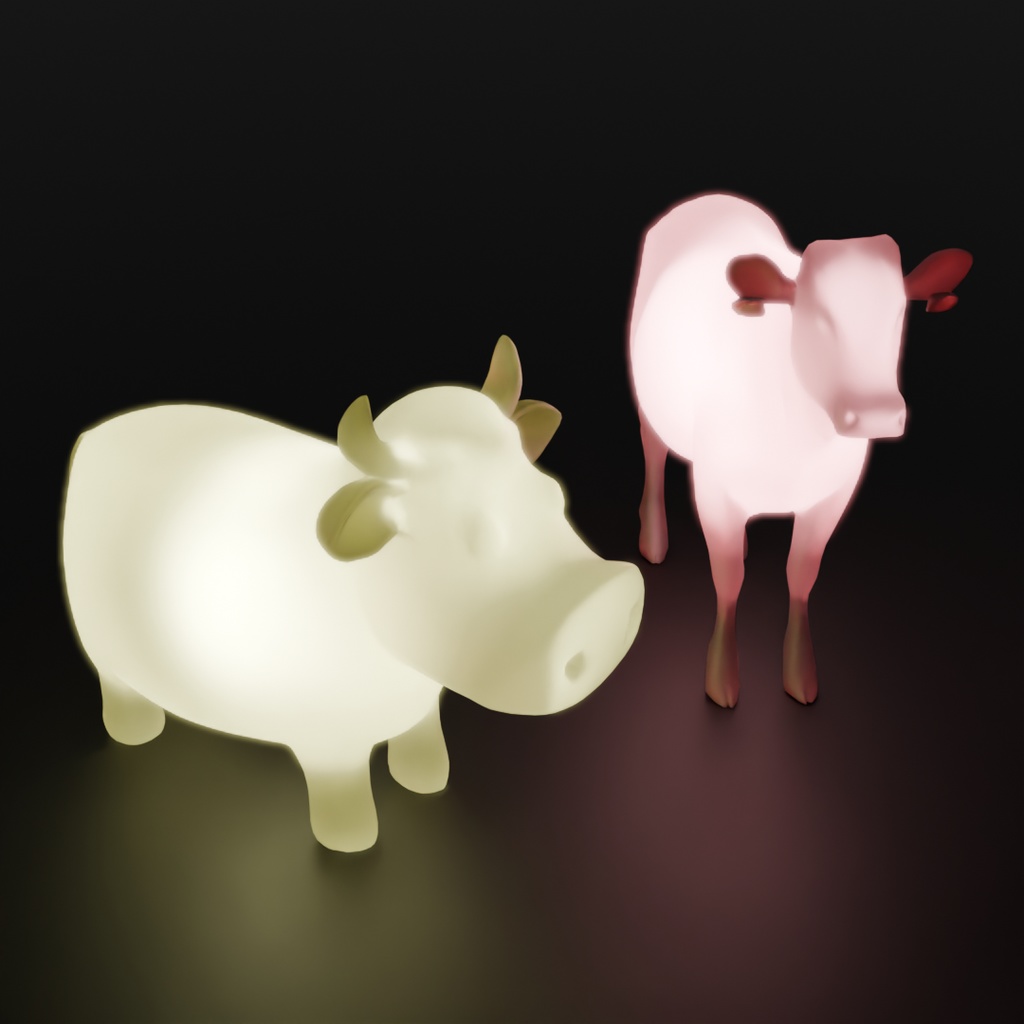 【Blender】 ホルスタインの間接照明 Indirect lighting in Holstein
