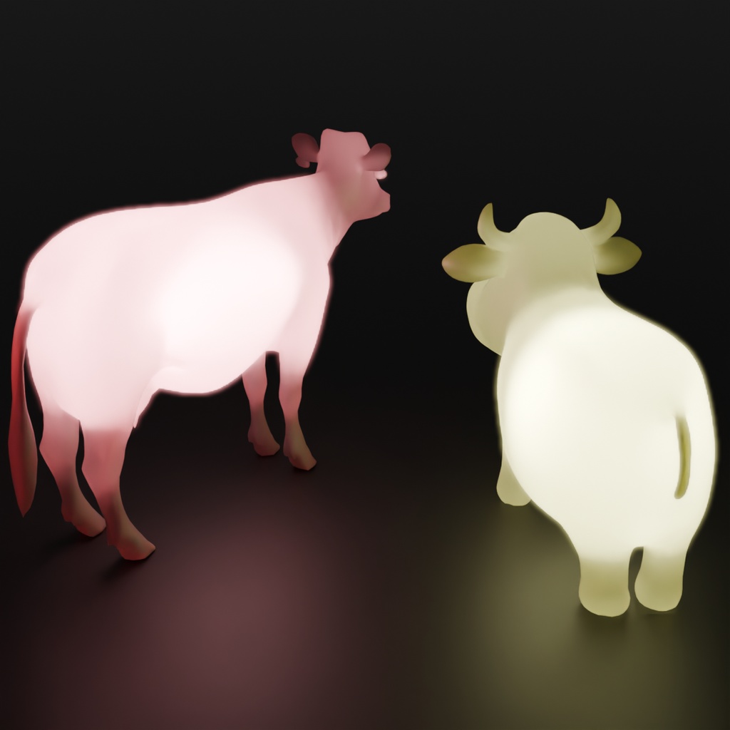 【Blender】 ホルスタインの間接照明 Indirect lighting in Holstein