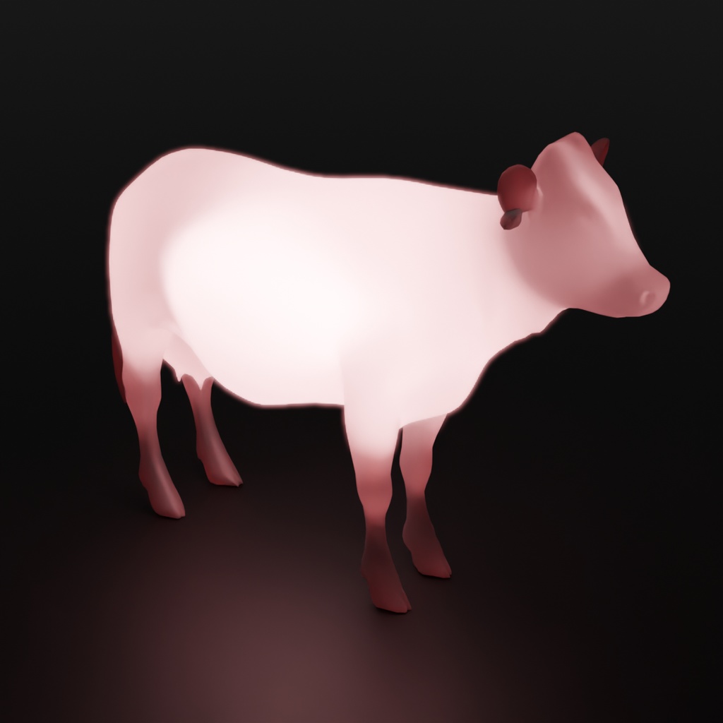 【Blender】 ホルスタインの間接照明 Indirect lighting in Holstein