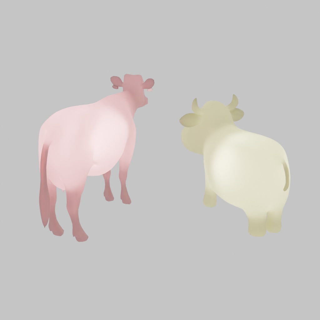 【Blender】 ホルスタインの間接照明 Indirect lighting in Holstein