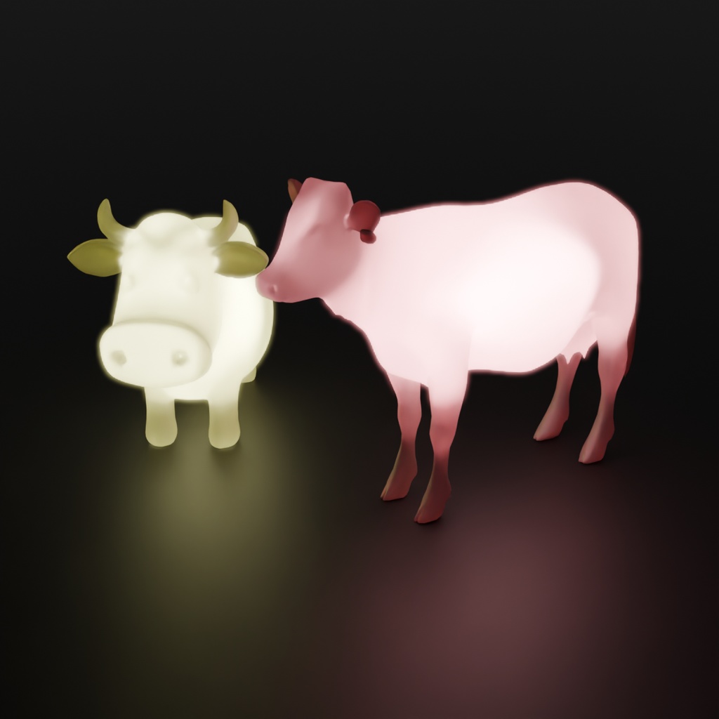 【Blender】 ホルスタインの間接照明 Indirect lighting in Holstein