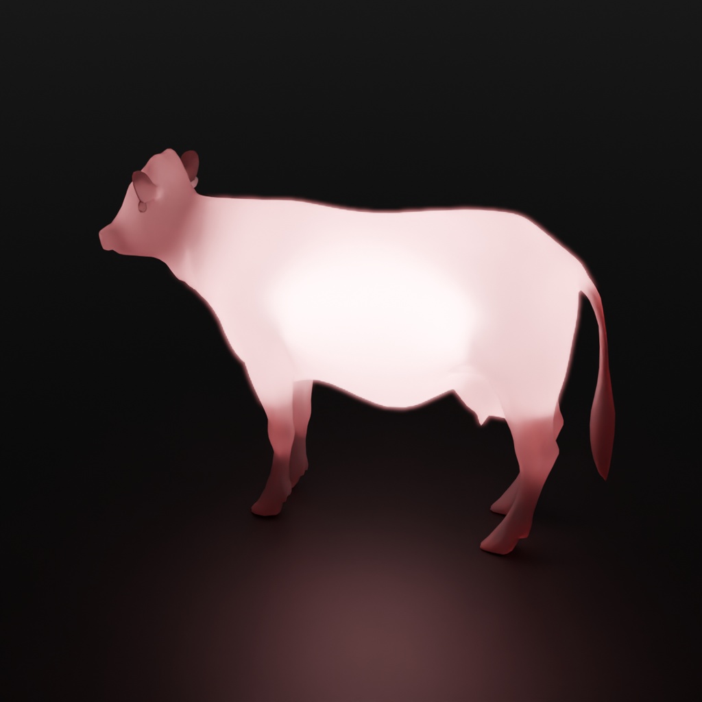 【Blender】 ホルスタインの間接照明 Indirect lighting in Holstein