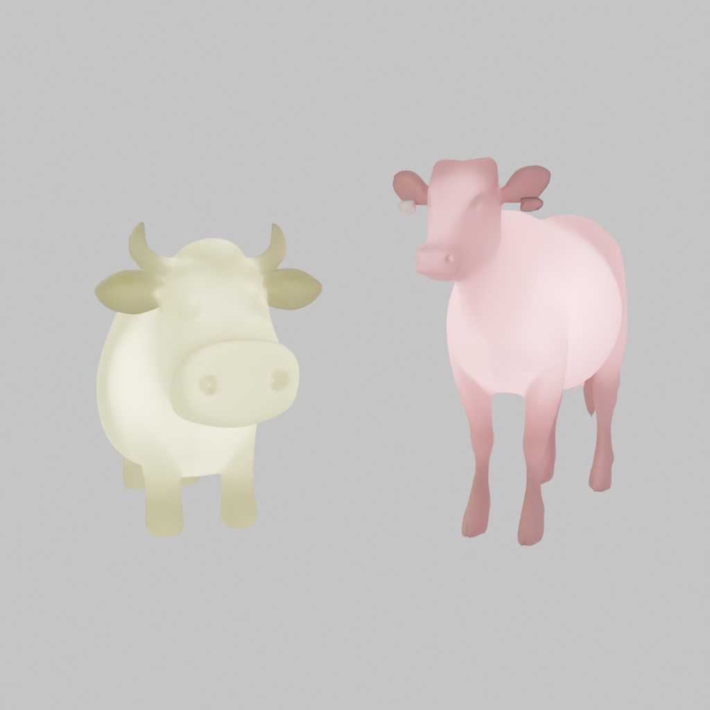 【Blender】 ホルスタインの間接照明 Indirect lighting in Holstein