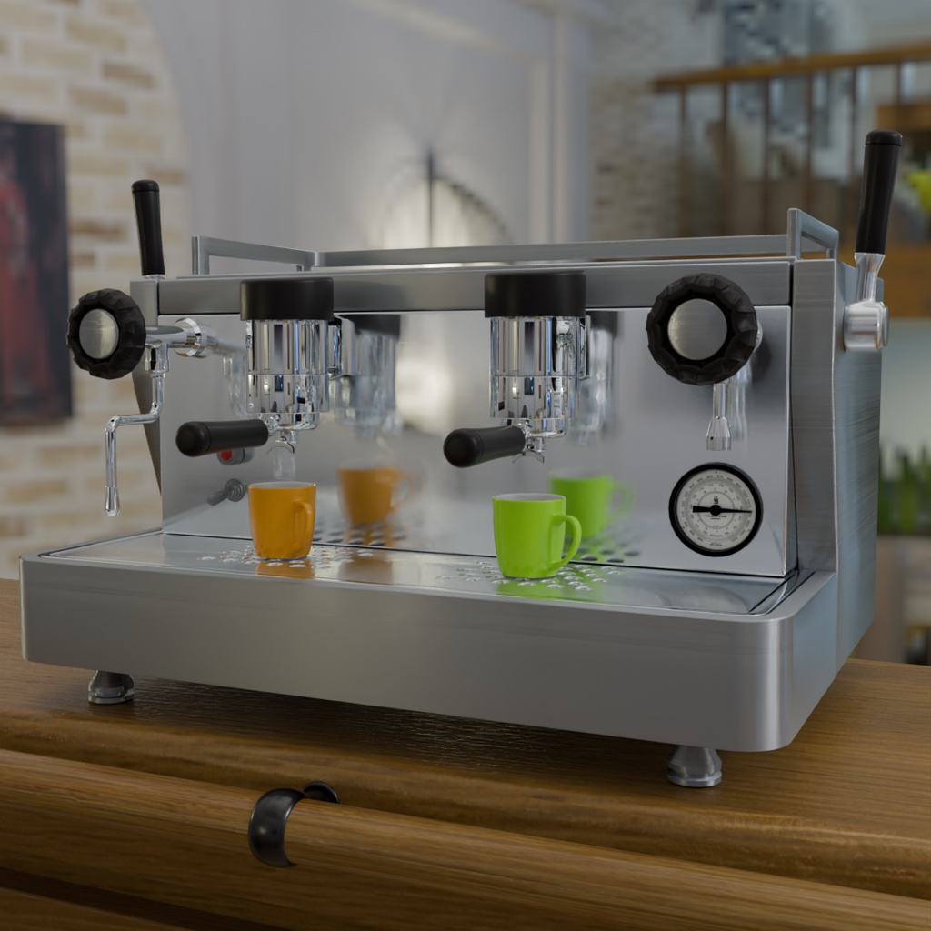 【Blender】 エスプレッソマシン Espresso Machine