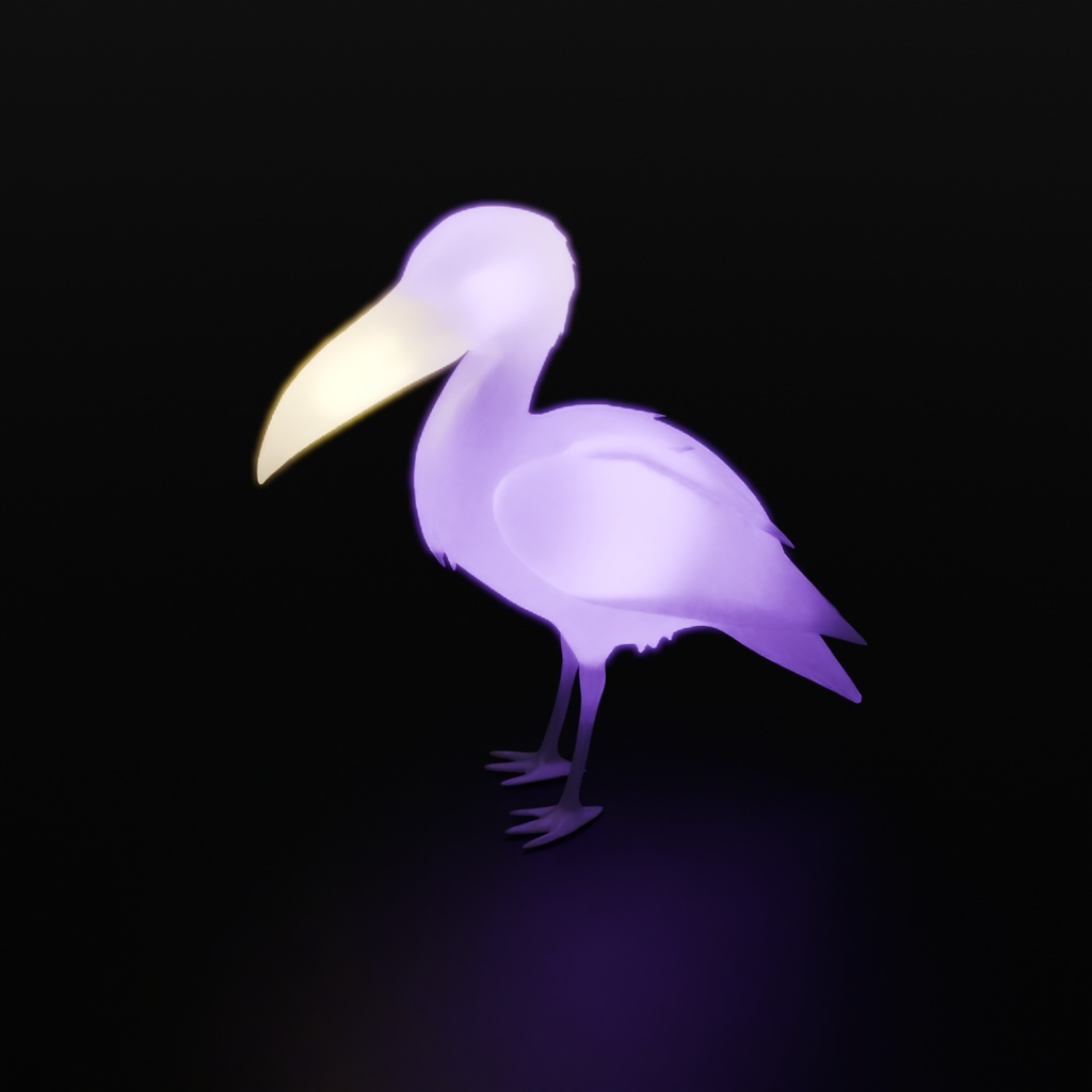 【Blender】 ハシビロコウの間接照明 Indirect lighting for Shoebill