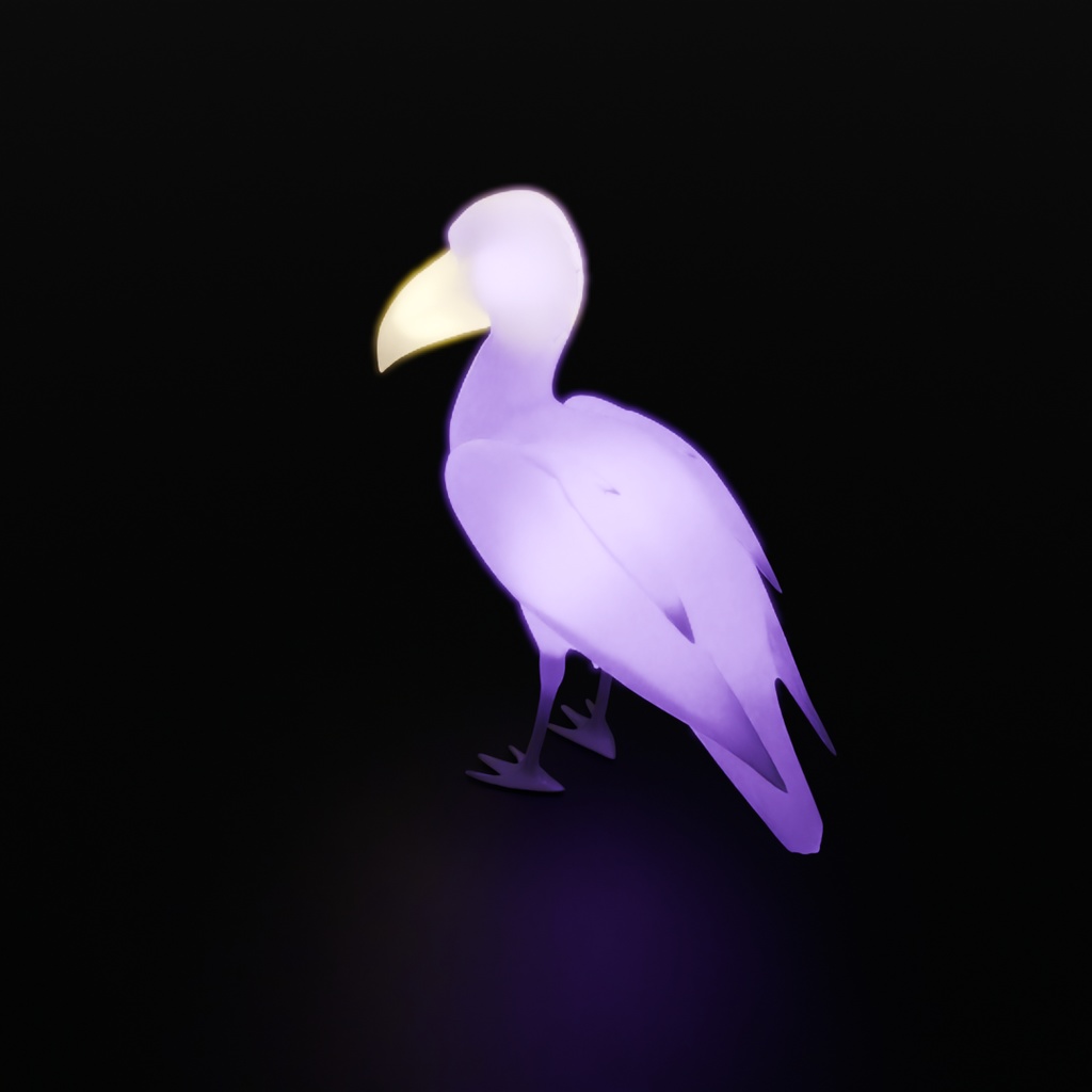 【Blender】 ハシビロコウの間接照明 Indirect lighting for Shoebill