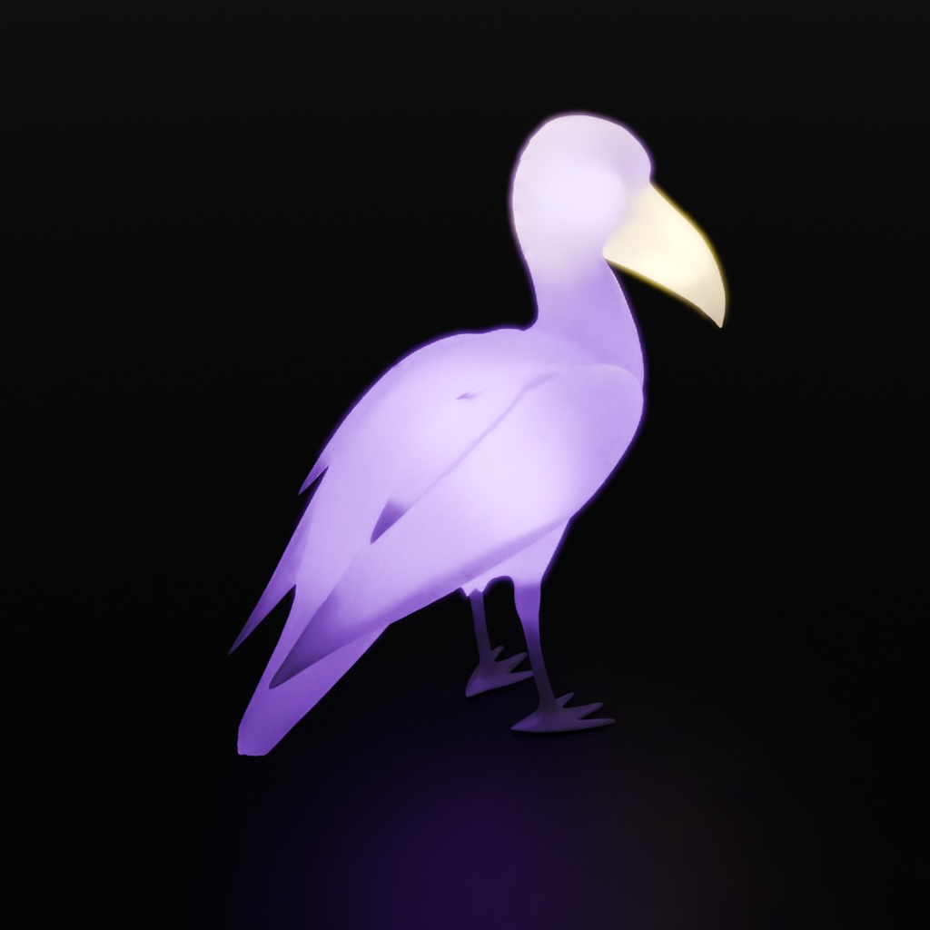 【Blender】 ハシビロコウの間接照明 Indirect lighting for Shoebill