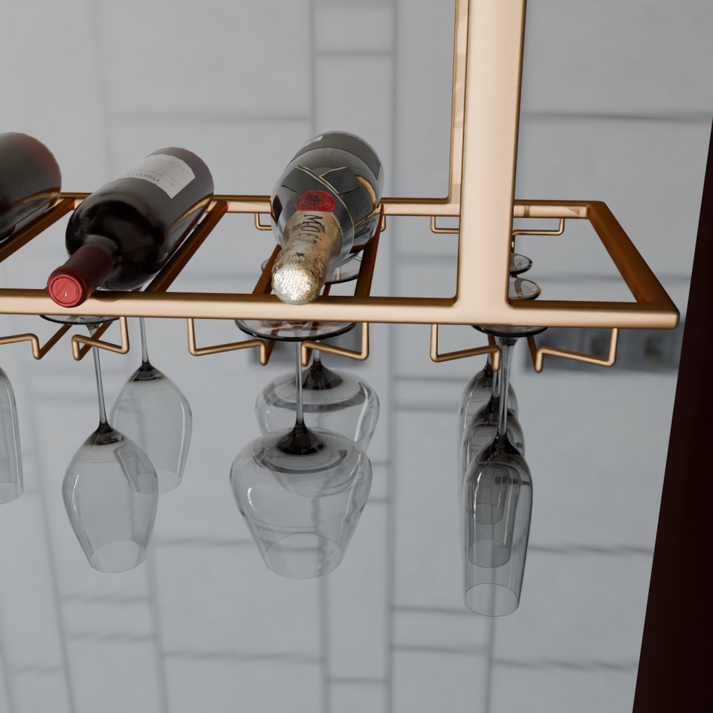 【Blender】 ワイングラスハンガー wine glass hanger