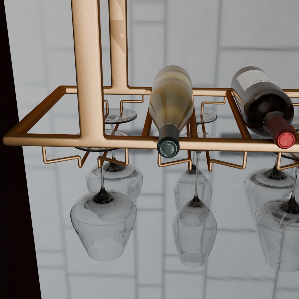 【Blender】 ワイングラスハンガー wine glass hanger