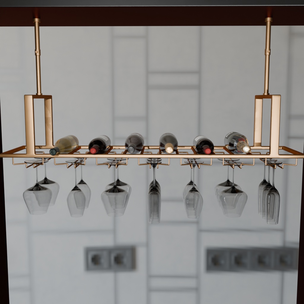 【Blender】 ワイングラスハンガー wine glass hanger