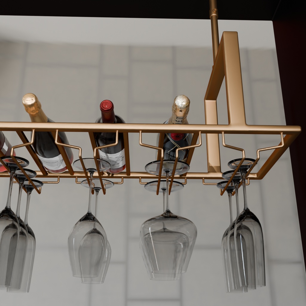【Blender】 ワイングラスハンガー wine glass hanger