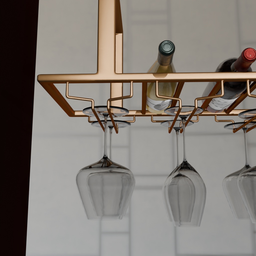 【Blender】 ワイングラスハンガー wine glass hanger