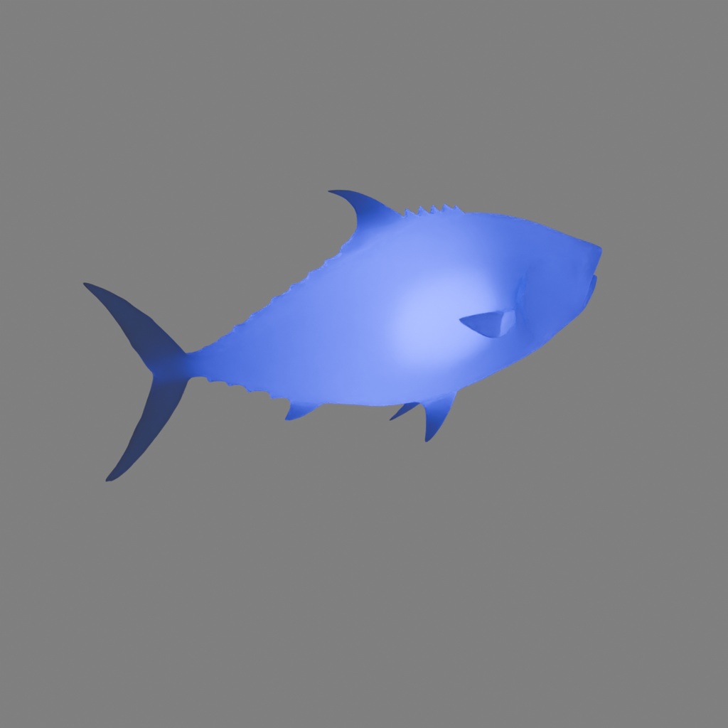 【Blender】 マグロの間接照明 Tuna indirect lighting