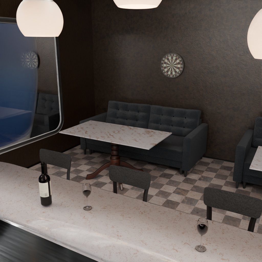 【Blender】 アクアリウムバー aquarium bar