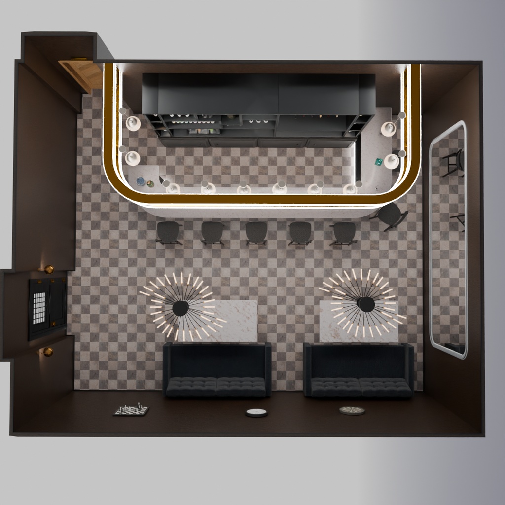 【Blender】 アクアリウムバー aquarium bar