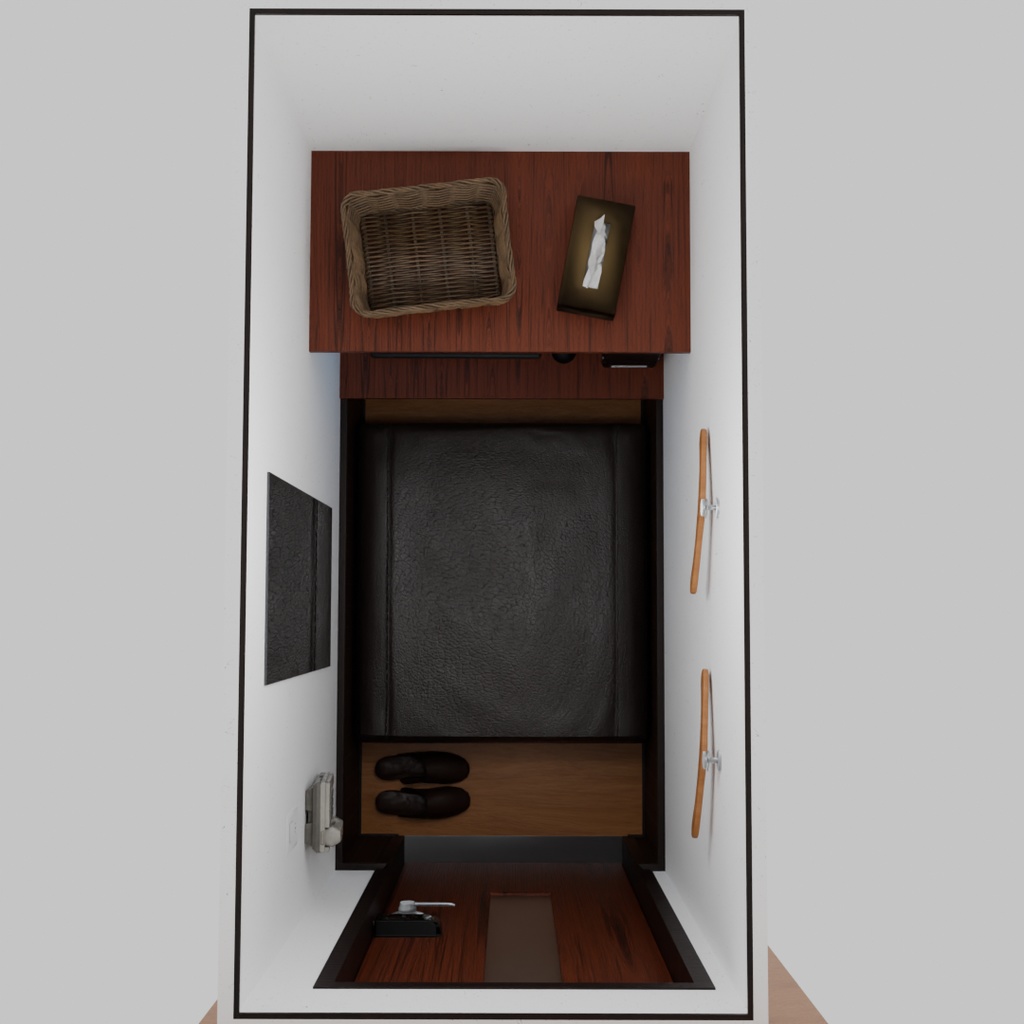 【Blender】 ネットカフェの個室 Internet cafe private room