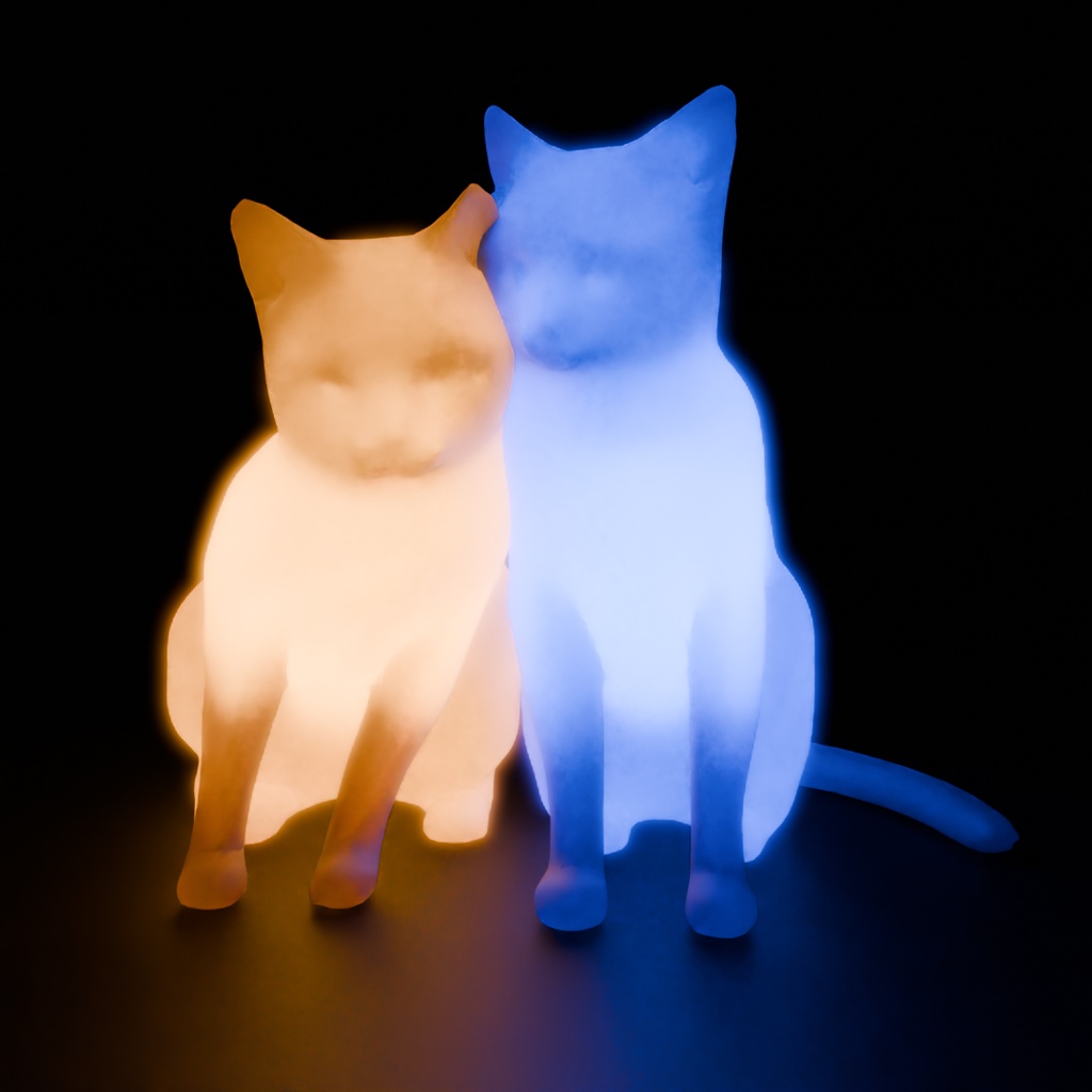 【Blender】 スリスリ猫の間接照明 Indirect lighting for rubbing cats