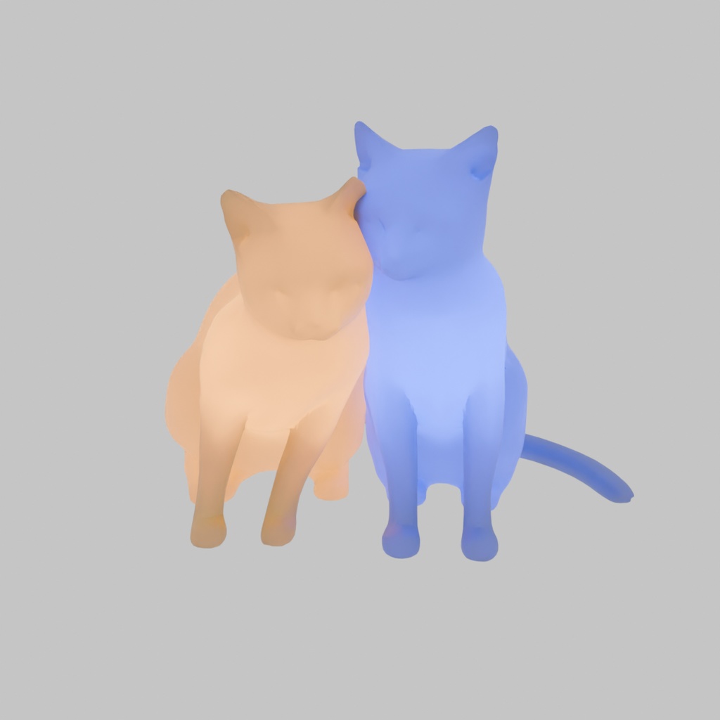 【Blender】 スリスリ猫の間接照明 Indirect lighting for rubbing cats