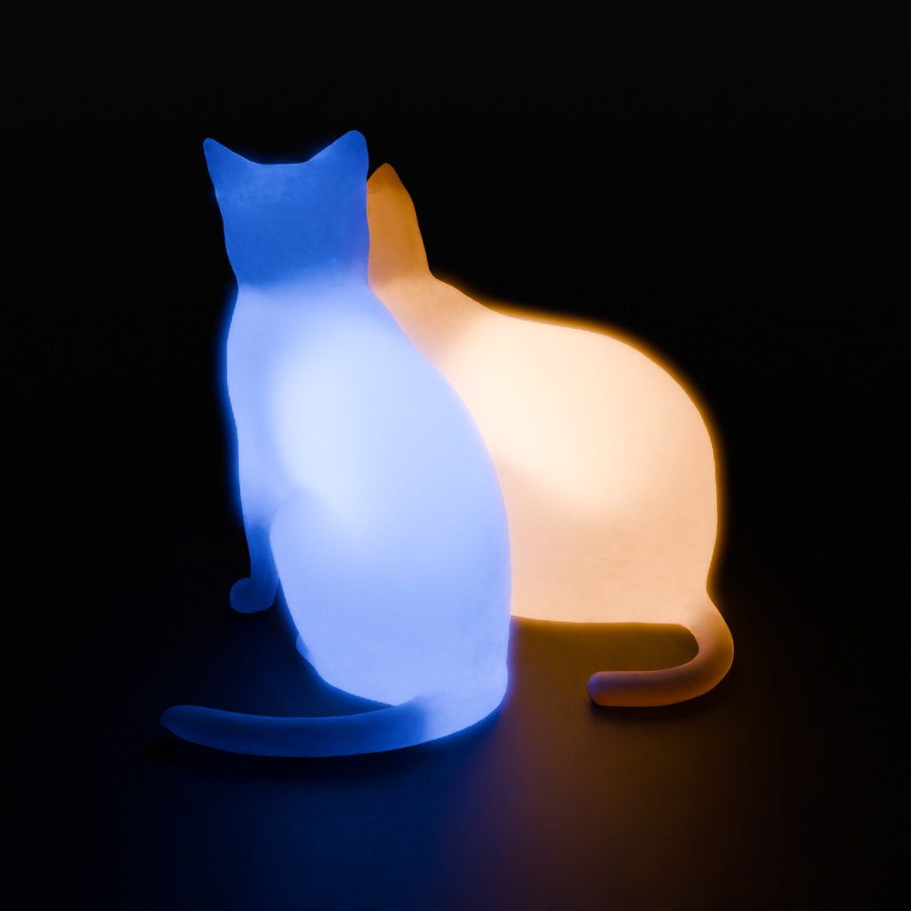 【Blender】 スリスリ猫の間接照明 Indirect lighting for rubbing cats