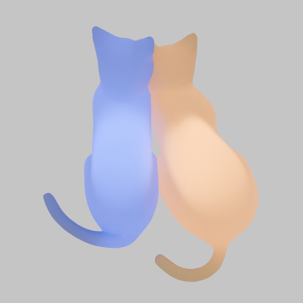 【Blender】 スリスリ猫の間接照明 Indirect lighting for rubbing cats