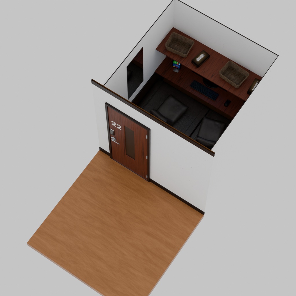 【Blender】 ネットカフェのペア室 Internet cafe pair room