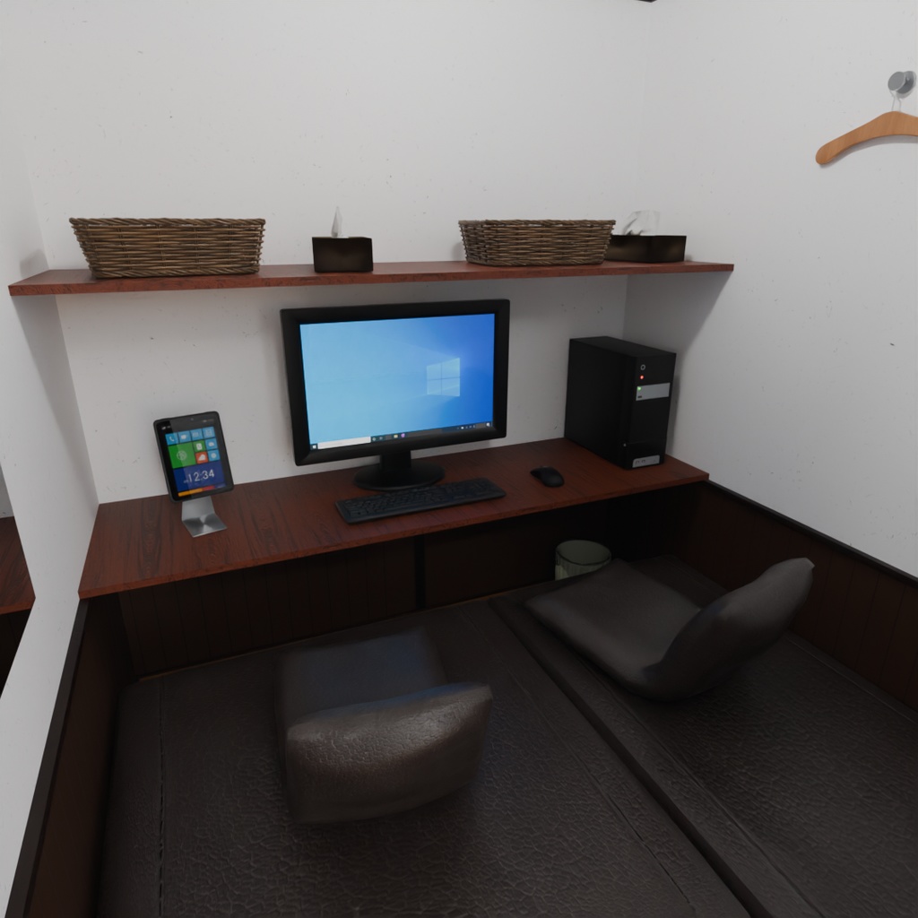 【Blender】 ネットカフェのペア室 Internet cafe pair room