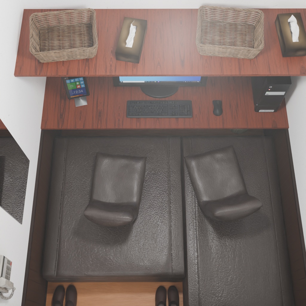 【Blender】 ネットカフェの個室とペア室セット Internet cafe private rooms and pair rooms set