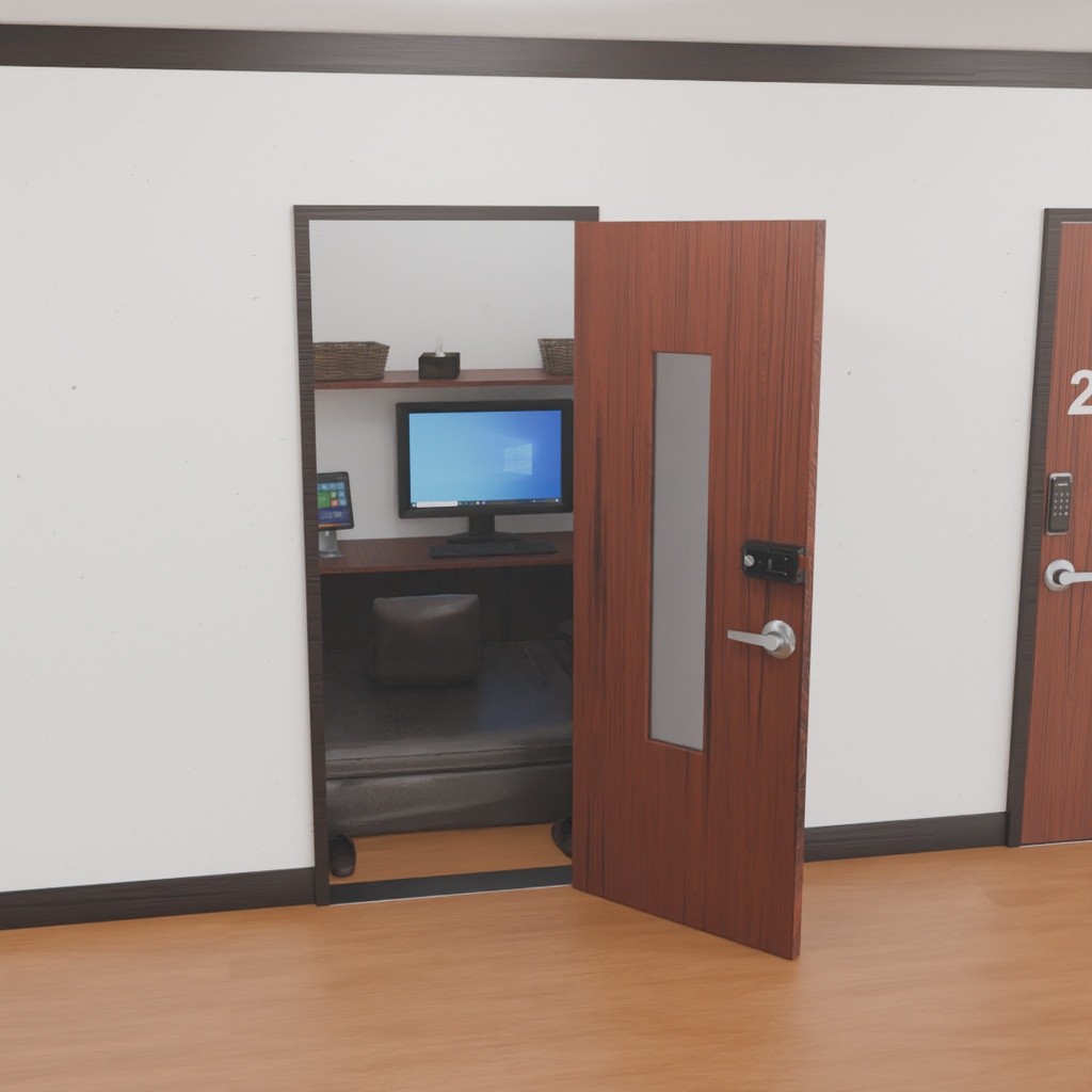 【Blender】 ネットカフェの個室とペア室セット Internet cafe private rooms and pair rooms set